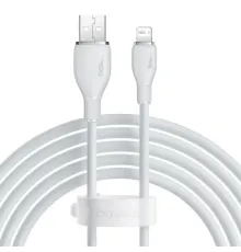 USB кабель Baseus Pudding Series Fast Charging Cable USB to iP 2.4A 2m White P10355700221-01 mag-6932172634179147473
