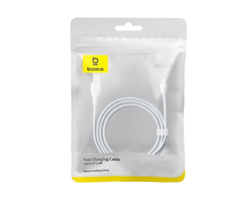 USB кабель Baseus Pudding Series Fast Charging Cable USB to iP 2.4A 1.2m White P10355700221-00 mag-6932172634131128933