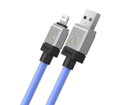 USB кабель Baseus CoolPlay Series Fast Charging Cable USB to iP 2.4A 1m Blue CAKW000403 дефект пакув mag-2000001589182132354