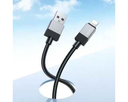 Кабель HOCO X110 Honorific charging data cable iP 2.4A/1m. Black mag-6942007646765138677