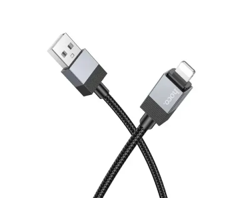 Кабель HOCO X110 Honorific charging data cable iP 2.4A/1m. Black mag-6942007646765138677