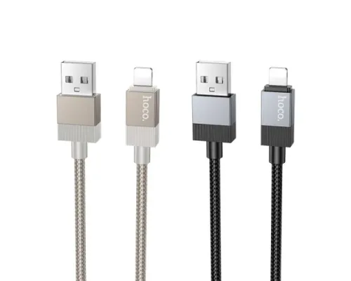 Кабель HOCO X110 Honorific charging data cable iP 2.4A/1m. Black mag-6942007646765138677