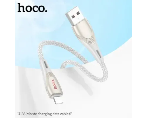 Кабель HOCO U133 Monte charging data cable iP 1,2 m. Gray mag-6942007618281144364