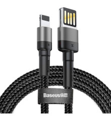 USB кабель Baseus Cafule (Special Edition) for Lightning 2.4A/1m. Grey+Black CALKLF-GG1 mag-6953156283343130033