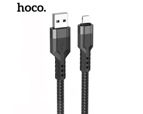 Кабель HOCO U110 charging data cable for Lightning/2,4A/1,2m Black mag-6931474770561143993