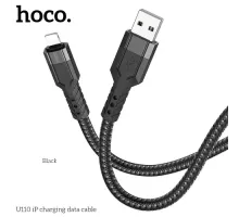 Кабель HOCO U110 charging data cable for Lightning/2,4A/1,2m Black mag-6931474770561143993