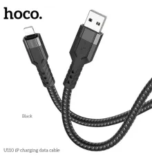 Кабель HOCO U110 charging data cable for Lightning/2,4A/1,2m Black mag-6931474770561143993