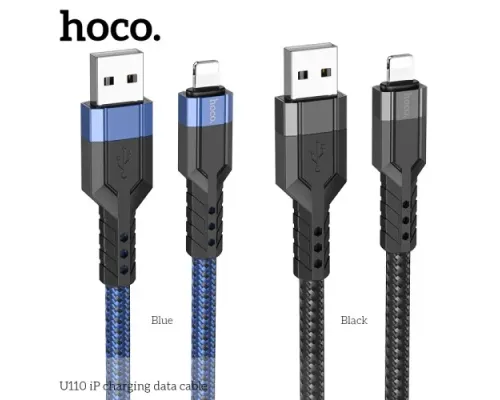 Кабель HOCO U110 charging data cable for Lightning/2,4A/1,2m Black mag-6931474770561143993