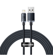 USB кабель Baseus Crystal Shine Series Fast Charging Data Cable USB to iP 2.4A 2m Black CAJY000101 mag-6932172602710135422