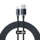 USB кабель Baseus Crystal Shine Series Fast Charging Data Cable USB to iP 2.4A 2m Black CAJY000101 mag-6932172602710135422