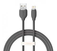 USB кабель Baseus Jelly Liquid Silica Gel Fast Charging USB to iP 2.4A 1.2m Black CAGD000001 mag-6932172603816132559
