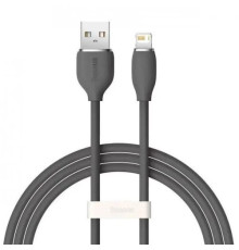 USB кабель Baseus Jelly Liquid Silica Gel Fast Charging USB to iP 2.4A 1.2m Black CAGD000001 mag-6932172603816132559