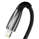 USB кабель Baseus Glimmer Series Fast Charging Data Cable USB to iP 2.4A 1m Black CADH000201 mag-6932172617905145681