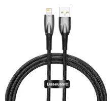 USB кабель Baseus Glimmer Series Fast Charging Data Cable USB to iP 2.4A 1m Black CADH000201 mag-6932172617905145681