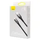 USB кабель Baseus Glimmer Series Fast Charging Data Cable USB to iP 2.4A 1m Black CADH000201 mag-6932172617905145681
