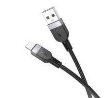 Кабель HOCO X109 Energy silicone charging data cable iP 2A/1m. Black mag-6942007636209144041