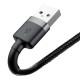 USB кабель Baseus Cafule for Ligtning 2,4A/1m. Black-grey CALKLF-BG1 mag-6953156274976140540