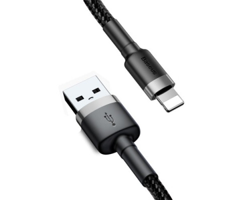 USB кабель Baseus Cafule for Ligtning 2,4A/1m. Black-grey CALKLF-BG1 mag-6953156274976140540