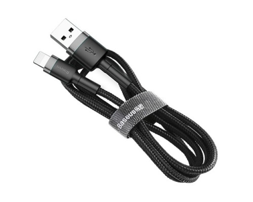 USB кабель Baseus Cafule for Ligtning 2,4A/1m. Black-grey CALKLF-BG1 mag-6953156274976140540