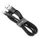 USB кабель Baseus Cafule for Ligtning 2,4A/1m. Black-grey CALKLF-BG1 mag-6953156274976140540