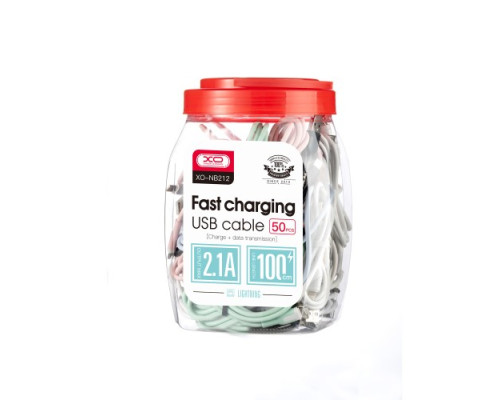 Кабель XO NB212 2.1A USB cable for Lightning (50pcs/Bottle) Мікс mag-6920680829200140325
