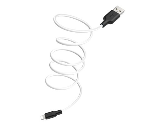 Кабель HOCO X21 Plus Silicone for Lightning 2,4A/1m. Black&White mag-6931474711816139083
