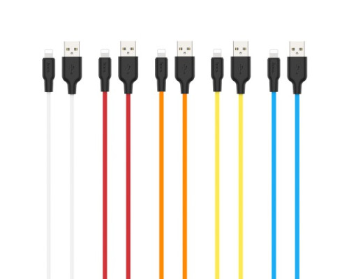 Кабель HOCO X21 Plus Silicone for Lightning 2,4A/1m. Black&White mag-6931474711816139083