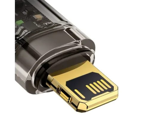 USB кабель Baseus Explorer Series Auto Power-Off USB to IP 2.4A 1m Black CATS000401 mag-6932172605759144952