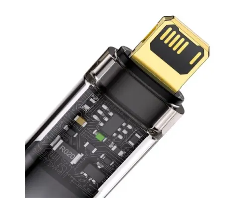 USB кабель Baseus Explorer Series Auto Power-Off USB to IP 2.4A 1m Black CATS000401 mag-6932172605759144952