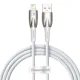 USB кабель Baseus Glimmer Series Fast Charging Data Cable USB to iP 2.4A 1m White CADH000202 mag-6932172617929145682