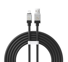 USB кабель Baseus CoolPlay Series Fast Charging Cable USB to iP 2.4A 2m Black CAKW000501 mag-693217262676161644