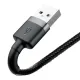 USB кабель Baseus Cafule for Ligtning 2,4A/0,5m. Black-grey CALKLF-AG1 mag-6953156274938144774