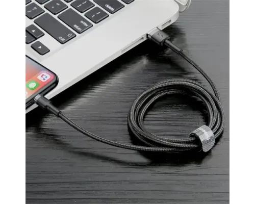 USB кабель Baseus Cafule for Ligtning 2,4A/0,5m. Black-grey CALKLF-AG1 mag-6953156274938144774