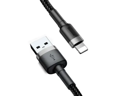 USB кабель Baseus Cafule for Ligtning 2,4A/0,5m. Black-grey CALKLF-AG1 mag-6953156274938144774