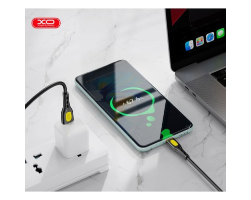 Кабель XO NB280 Jian Yan Series Lightning Data Cable 1M 3A Чорний mag-6920680858675140407