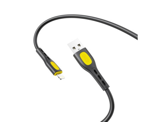 Кабель XO NB280 Jian Yan Series Lightning Data Cable 1M 3A Чорний mag-6920680858675140407