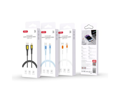 Кабель XO NB280 Jian Yan Series Lightning Data Cable 1M 3A Чорний mag-6920680858675140407