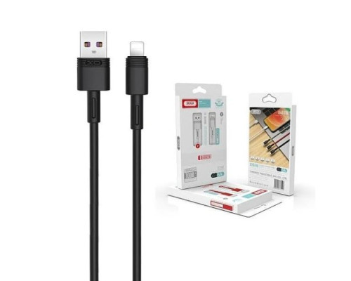 Кабель XO NB-Q166 fast charging usb cable for Lightning 5A/1m Чорний mag-692068087544360213
