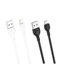 Кабель XO NB200 for Lightning 2.1A/1M (30pcs/Bottle) Чорний/Білий mag-6920680824533923