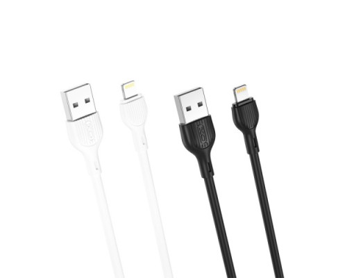 Кабель XO NB200 for Lightning 2.1A/1M (30pcs/Bottle) Чорний/Білий mag-6920680824533923