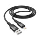 Кабель HOCO X72 Creator silicone charging data cable for Lightning 2,4A/1m. Black mag-6931474761750139629