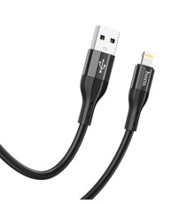 Кабель HOCO X72 Creator silicone charging data cable for Lightning 2,4A/1m. Black mag-6931474761750139629