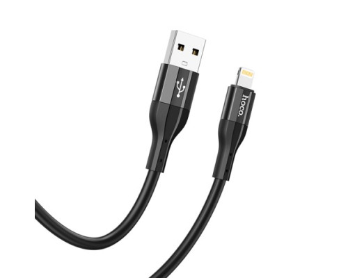 Кабель HOCO X72 Creator silicone charging data cable for Lightning 2,4A/1m. Black mag-6931474761750139629