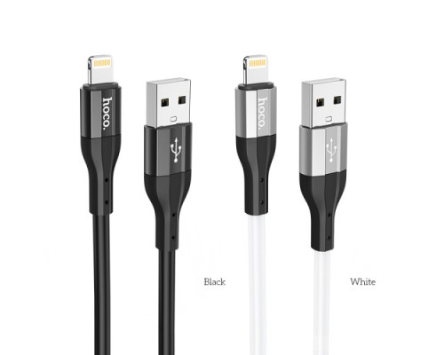Кабель HOCO X72 Creator silicone charging data cable for Lightning 2,4A/1m. Black mag-6931474761750139629