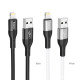 Кабель HOCO X72 Creator silicone charging data cable for Lightning 2,4A/1m. Black mag-6931474761750139629