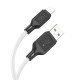 Кабель HOCO X90 Cool silicone charging data cable for Lightning/2,4A/1m. White mag-6931474788412138111