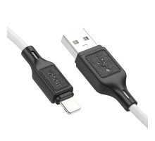 Кабель HOCO X90 Cool silicone charging data cable for Lightning/2,4A/1m. White mag-6931474788412138111