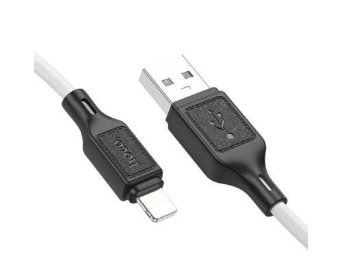 Кабель HOCO X90 Cool silicone charging data cable for Lightning/2,4A/1m. White mag-6931474788412138111