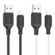 Кабель HOCO X90 Cool silicone charging data cable for Lightning/2,4A/1m. White mag-6931474788412138111