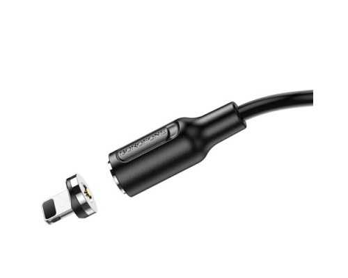 Кабель BOROFONE BX41 Amiable magnetic for Lightning 2.4A/1m чорний mag-6931474738448134274